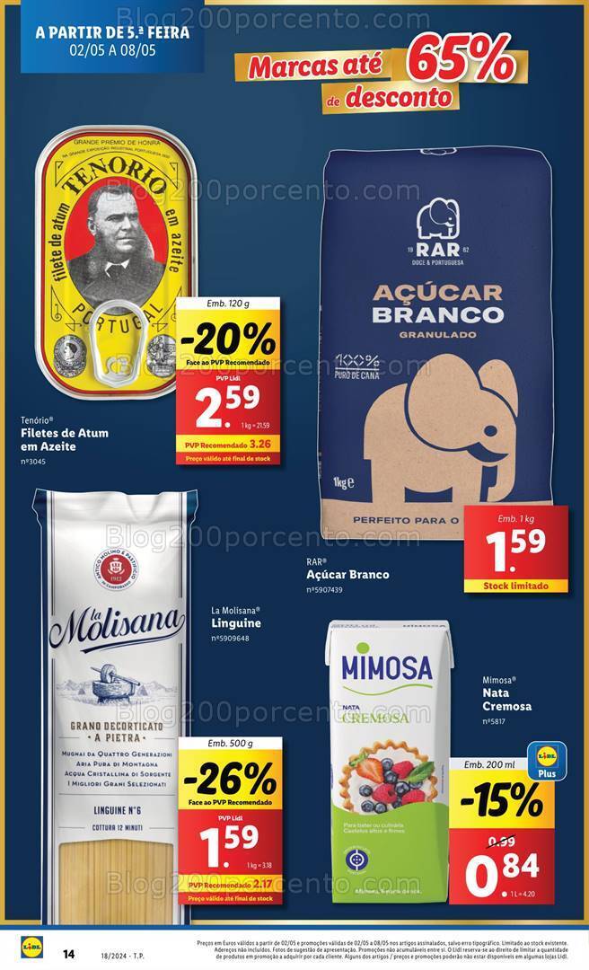 Antevisão Folheto LIDL Grandes Marcas até 65% de desconto - 2 a 8 maio