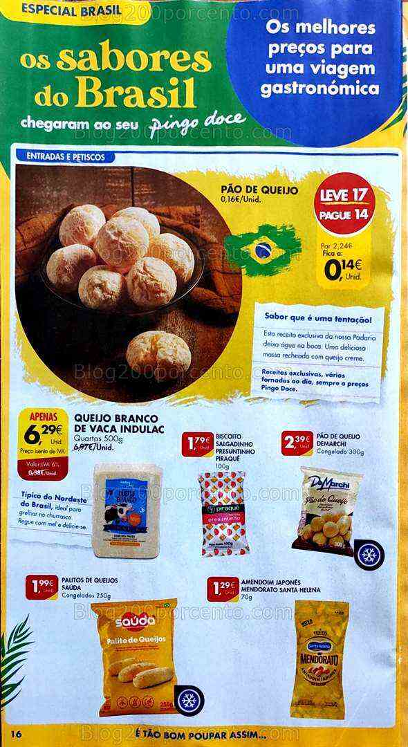 Antevisão Folheto PINGO DOCE Sabores do Brasil Promoções de 11 a 17 julho