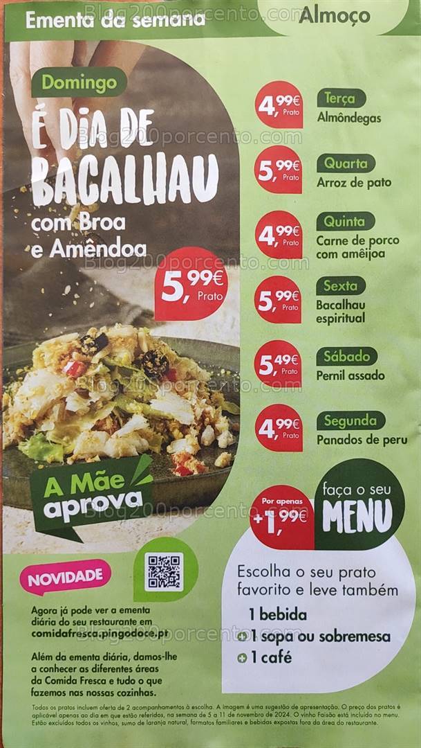 Antevisão Folheto PINGO DOCE Promoções de 5 a 11 novembro