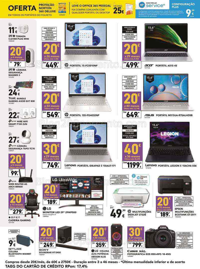 Antevisão Folheto RADIO POPULAR Promoções de 20 julho a 2 agosto