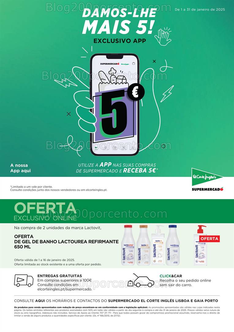 Antevisão Folheto EL CORTE INGLÉS Promoções de 1 a 16 janeiro