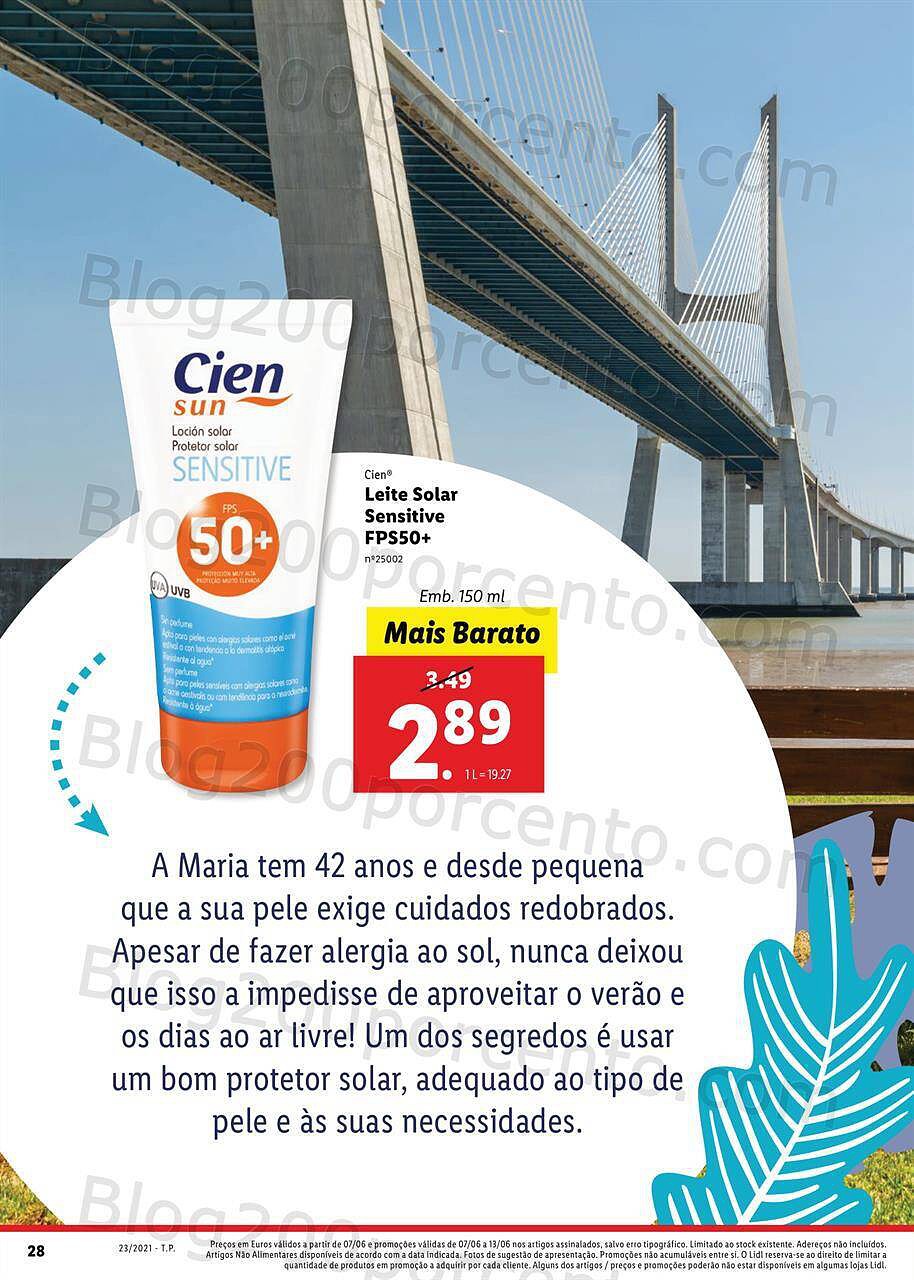 Lidl Especial Sol Praia Verão