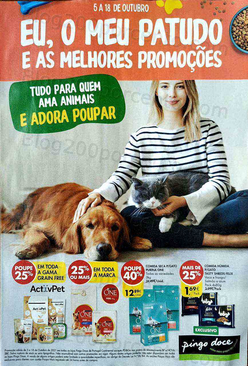 Antevisão Folheto PINGO DOCE Pets Promoções de 5 a 18 outubro