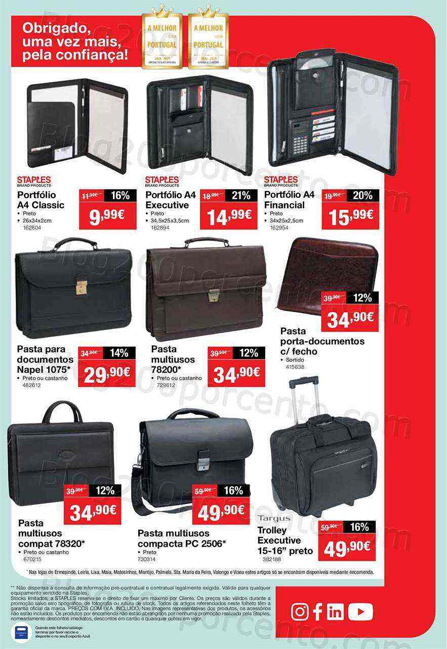 Staples agendas 8 novembro a 31 janeiro