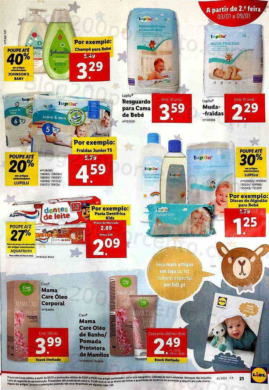 Antevisão Folheto Lidl Feira Bebé 3 a 9 janeiro