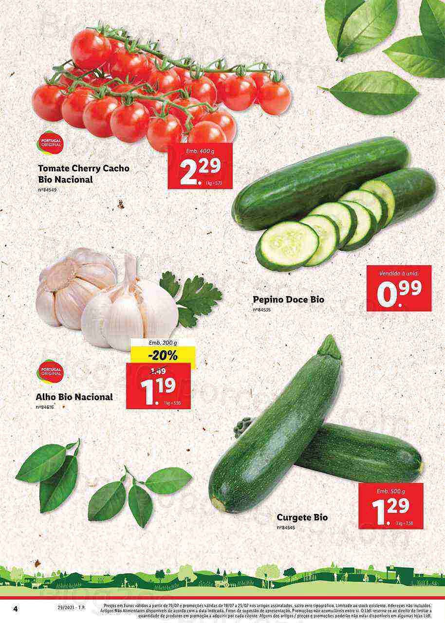 Extra LIDL Folheto Bio 19 a 25 julho