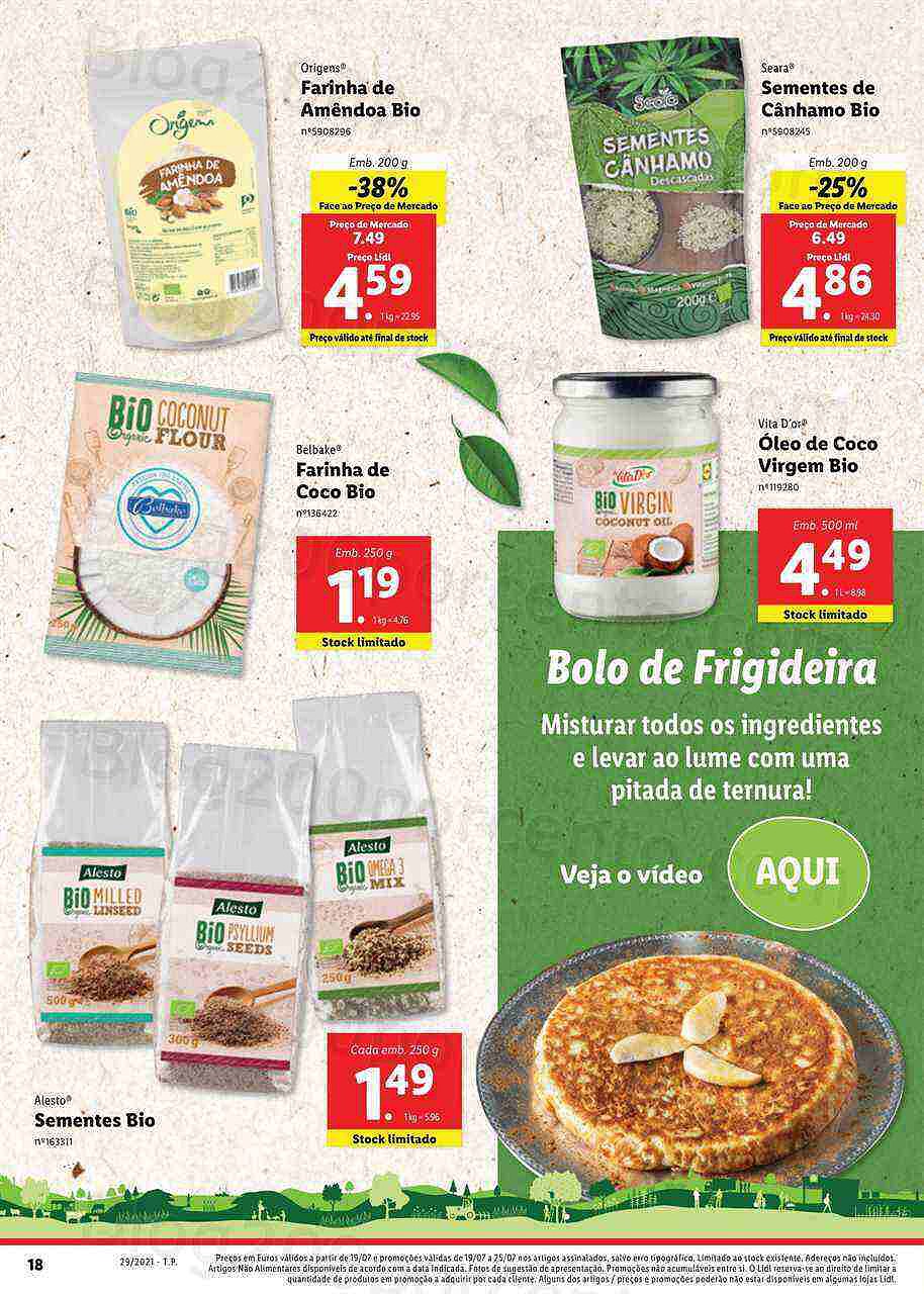 Extra LIDL Folheto Bio 19 a 25 julho