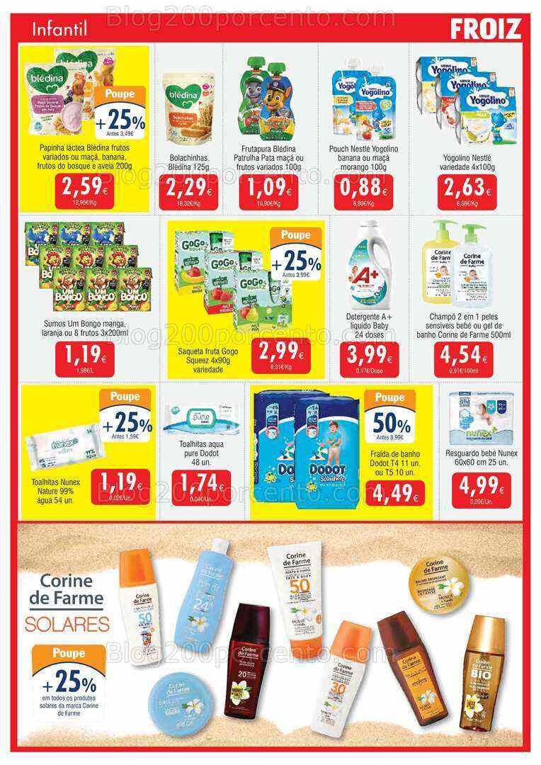 Antevisão Folheto FROIZ Promoções de 12 a 27 julho