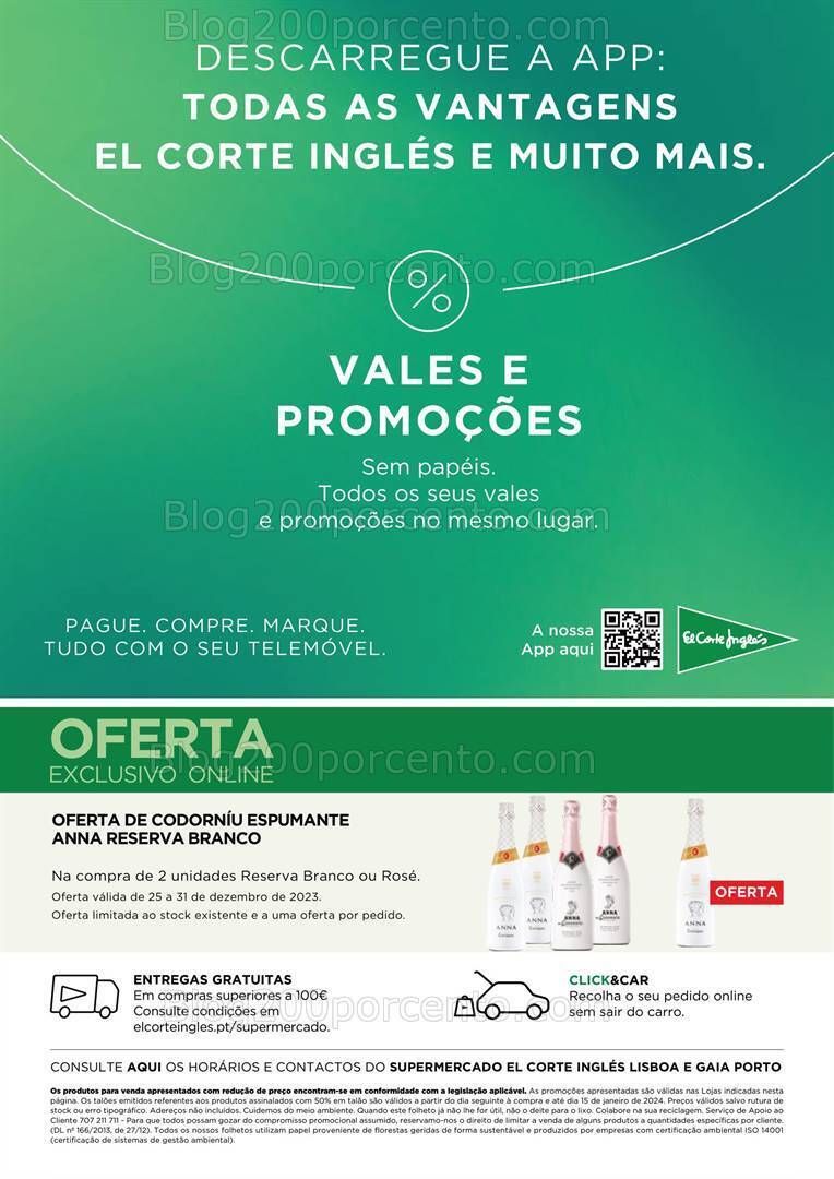 Antevisão Folheto EL CORTE INGLÉS Promoções de 25 a 31 dezembro