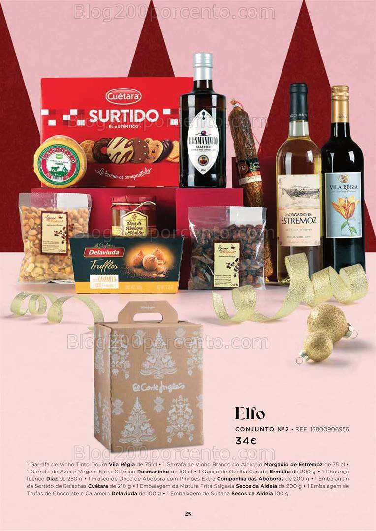 Antevisão Folheto EL CORTE INGLÉS Cabazes de Natal Promoções de 27 outubro a 24 dezembro