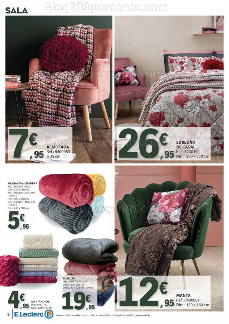 Antevisão Folheto E-LECLERC Bazar Têxtil e Limpeza - 26 dezembro a 7 janeiro