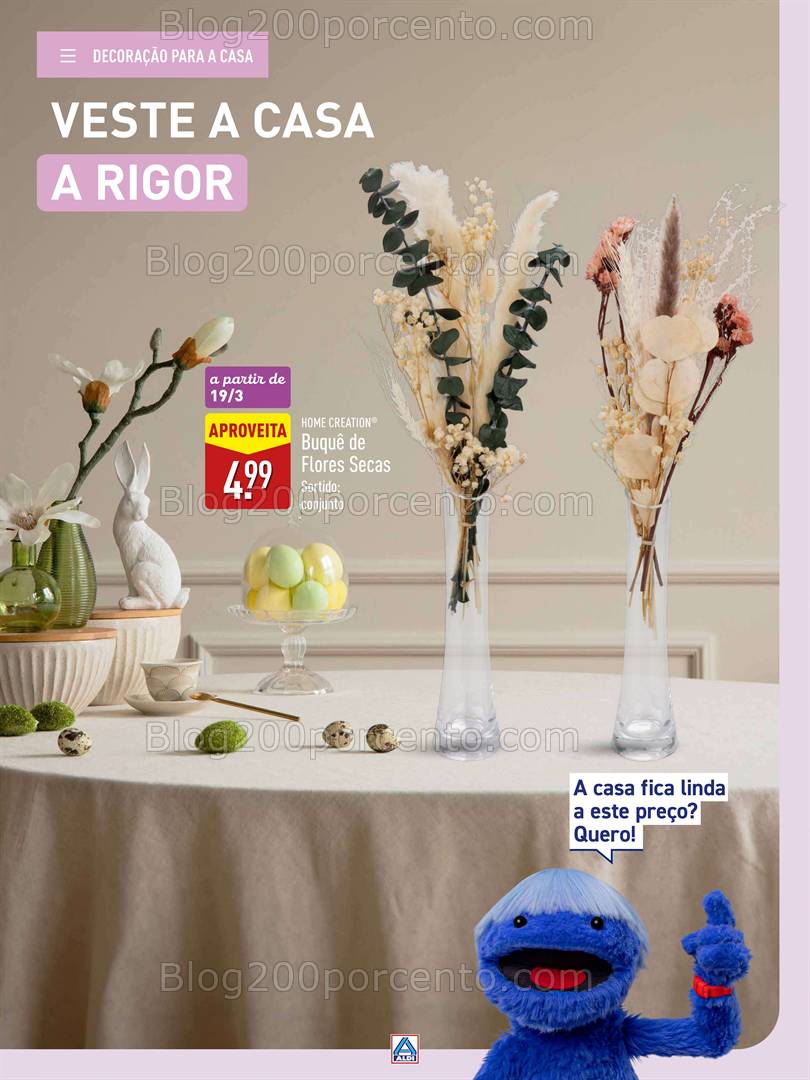 Antevisão Folheto ALDI Bazar Páscoa Promoções de 22 março a 22 abril