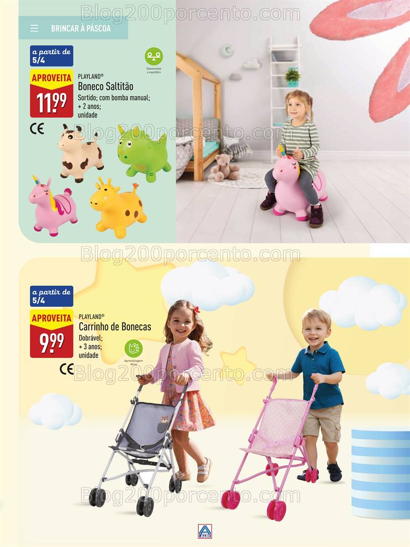 Antevisão Folheto ALDI Bazar Páscoa Promoções de 22 março a 22 abril