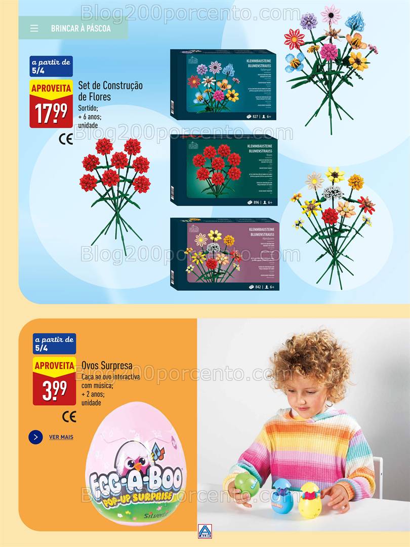 Antevisão Folheto ALDI Bazar Páscoa Promoções de 22 março a 22 abril