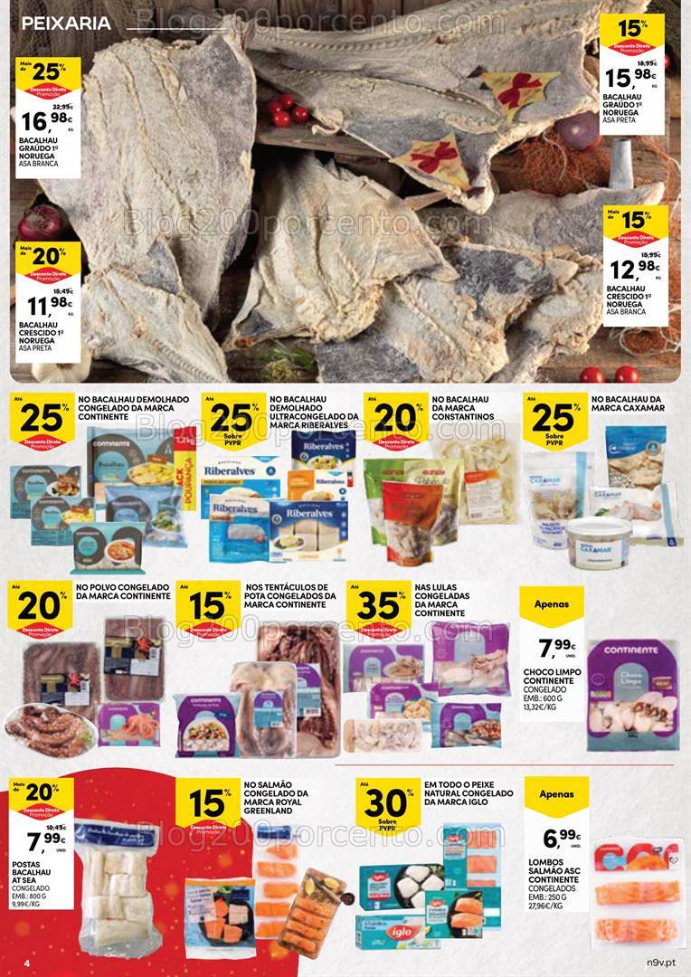 Antevisão Folheto CONTINENTE Natal Açores Promoções de 5 a 24 dezembro