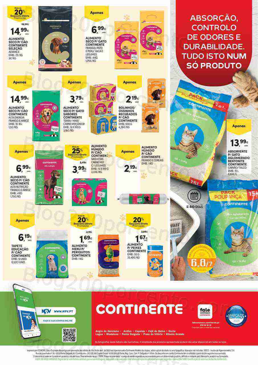 Antevisão Folheto CONTINENTE Açores Feira Marca Própria Promoções até 24 abril