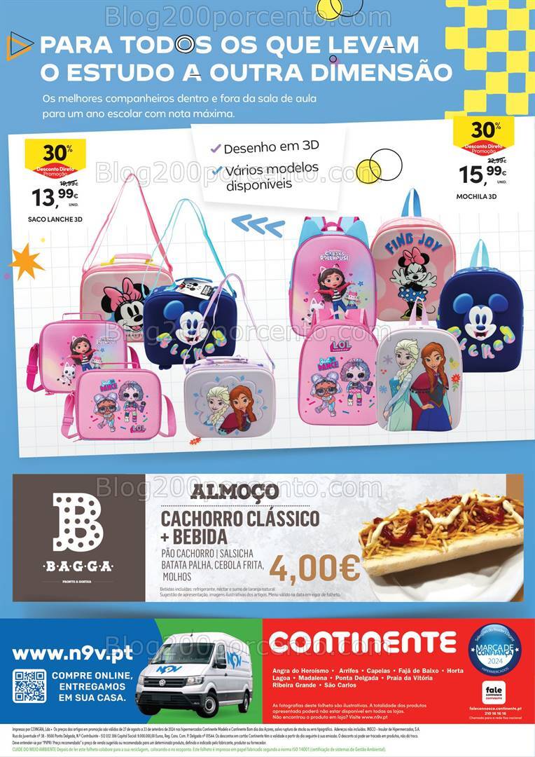 Antevisão Folheto CONTINENTE Açores Regresso às Aulas Promoções de 27 agosto a 23 setembro