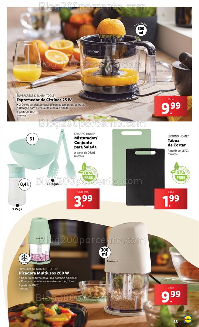 Antevisão Folheto LIDL Bazar Vida Saudável Promoções a partir de 2 janeiro