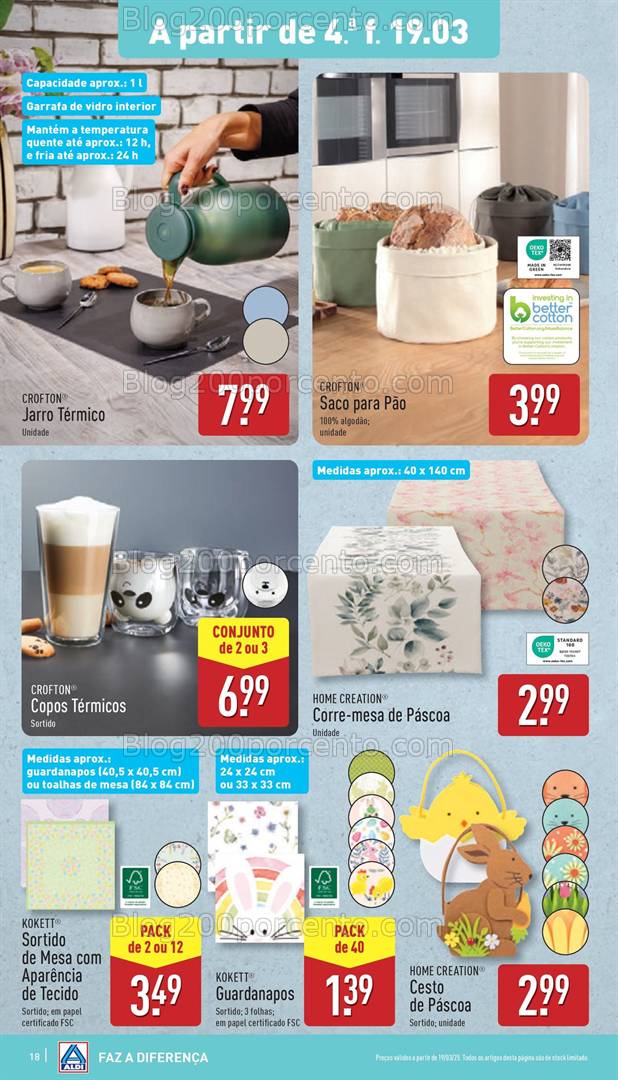 Antevisão Folheto ALDI Promoções de 19 a 25 março