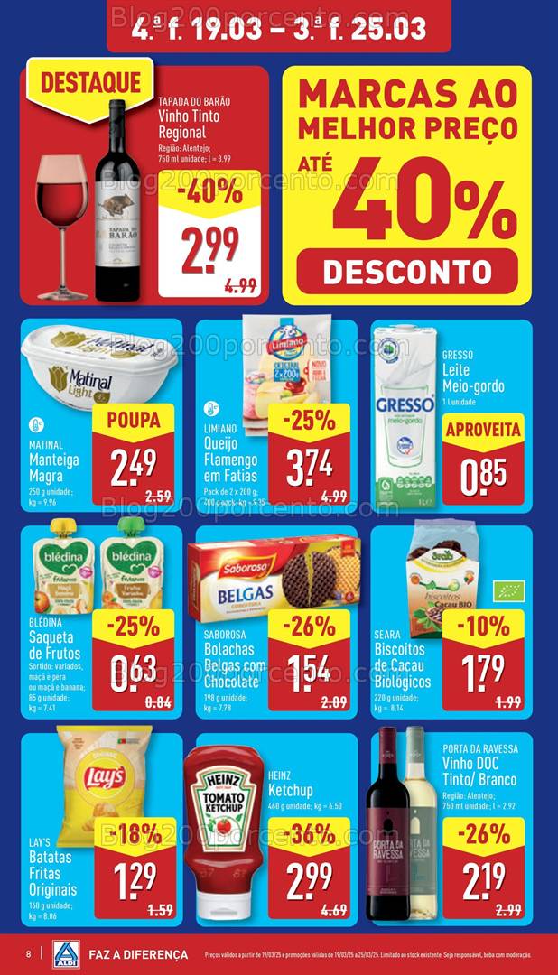 Antevisão Folheto ALDI Promoções de 19 a 25 março