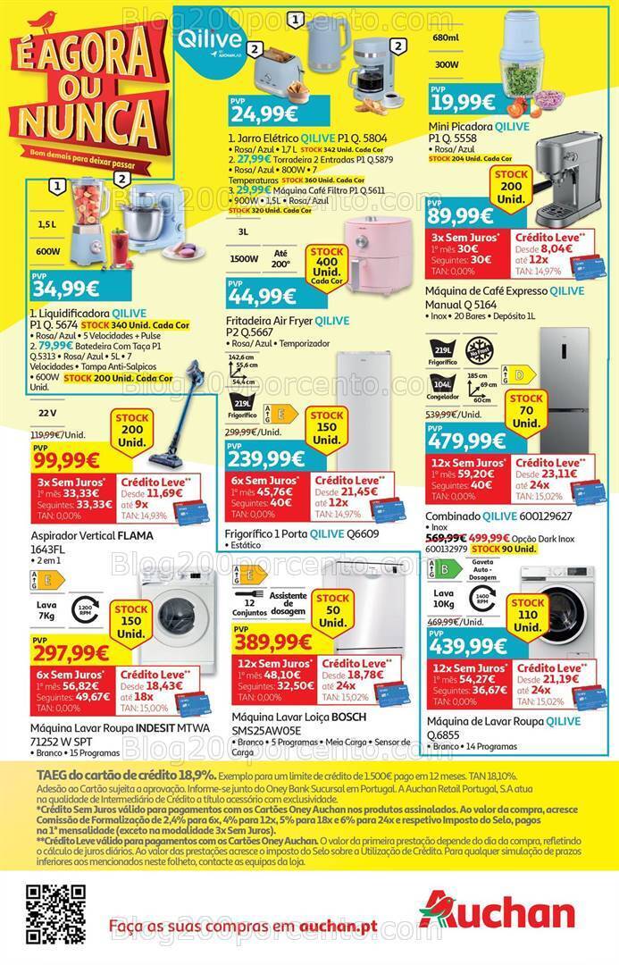 Antevisão Folheto AUCHAN Agora ou Nunca Promoções de 16 maio a 2 junho