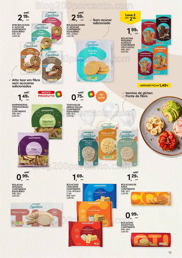 Antevisão Folheto CONTINENTE Bolachas Promoções de 4 a 16 fevereiro