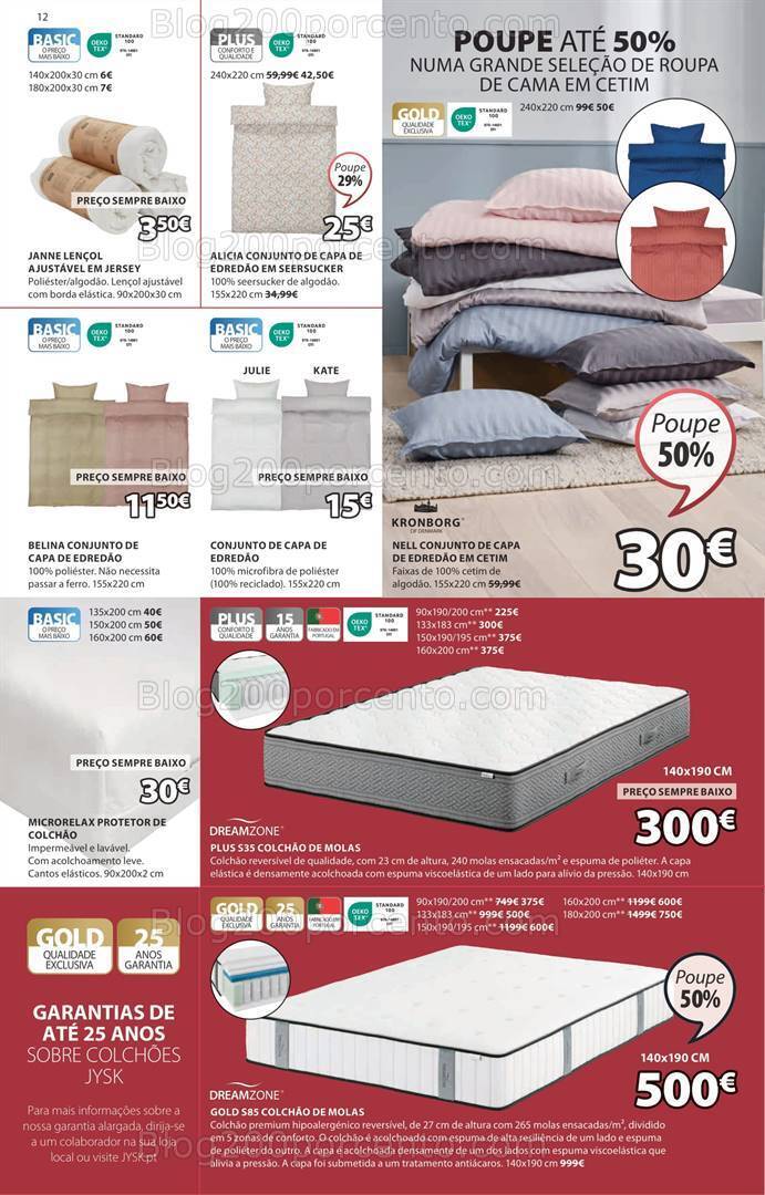 Antevisão Folheto JYSK Saldos de Verão Promoções até 20 junho a 31 julho