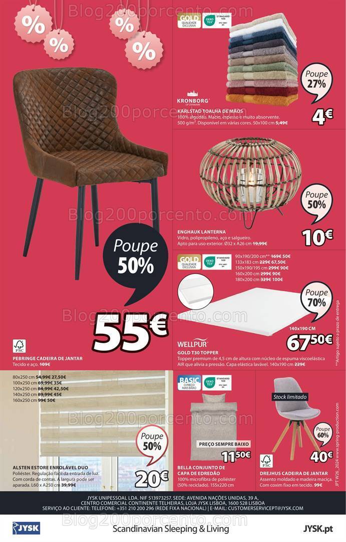 Antevisão Folheto JYSK Saldos de Verão Promoções até 20 junho a 31 julho