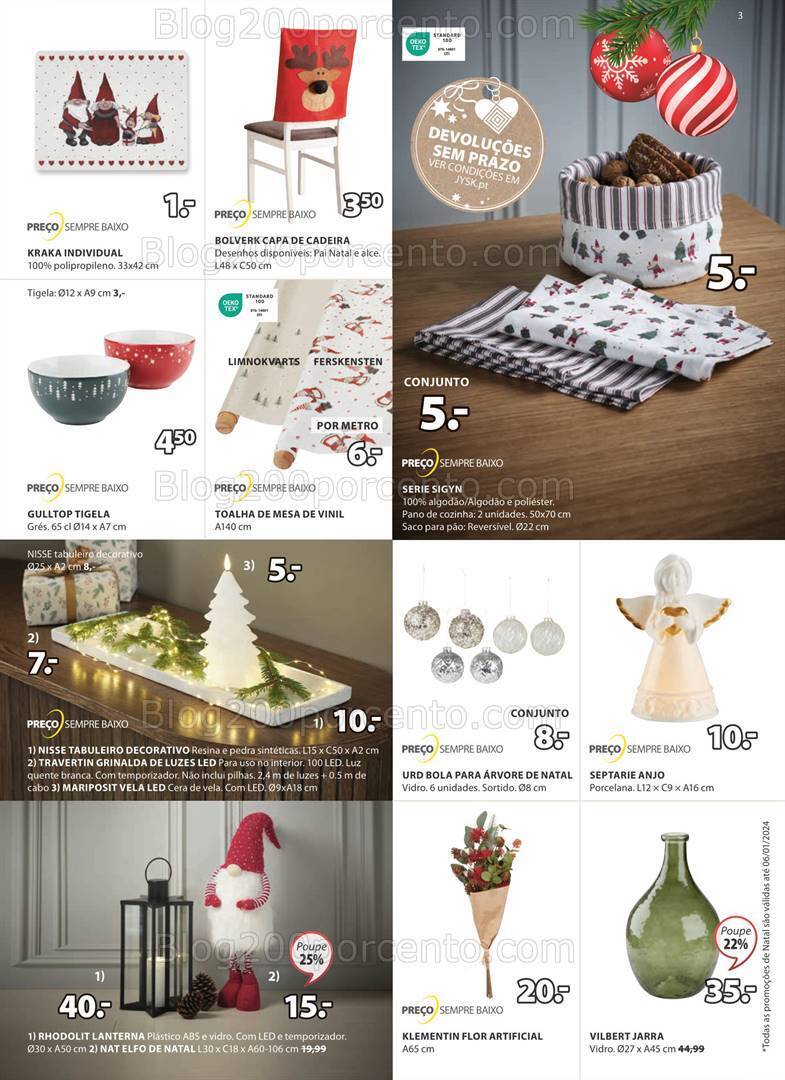 Antevisão Folheto JYSK Natal Promoções até 27 dezembro