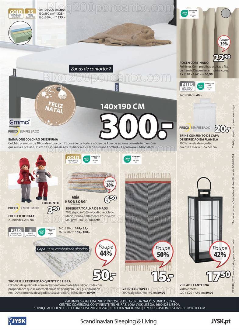 Antevisão Folheto JYSK Natal Promoções até 27 dezembro