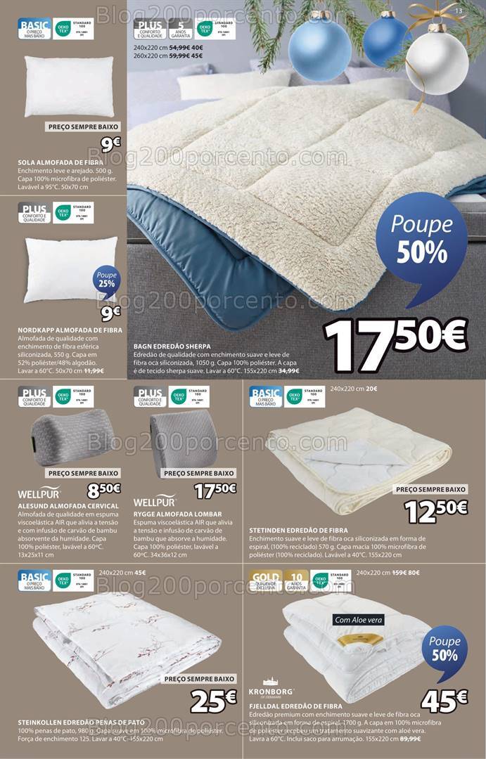 Antevisão Folheto JYSK Natal Promoções de 12 dezembro a 8 janeiro