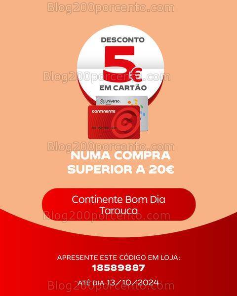ALERTA - Novos códigos de desconto CONTINENTE Promoções até 13 outubro
