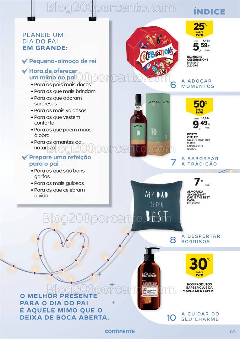 Antevisão Folheto CONTINENTE Dia do Pai Promoções de 4 a 19 março
