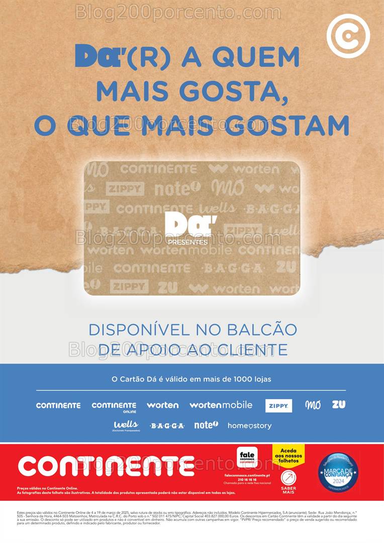 Antevisão Folheto CONTINENTE Dia do Pai Promoções de 4 a 19 março