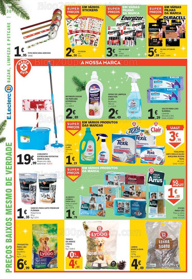 Antevisão Folheto E-LECLERC Promoções de 30 novembro a 6 dezembro