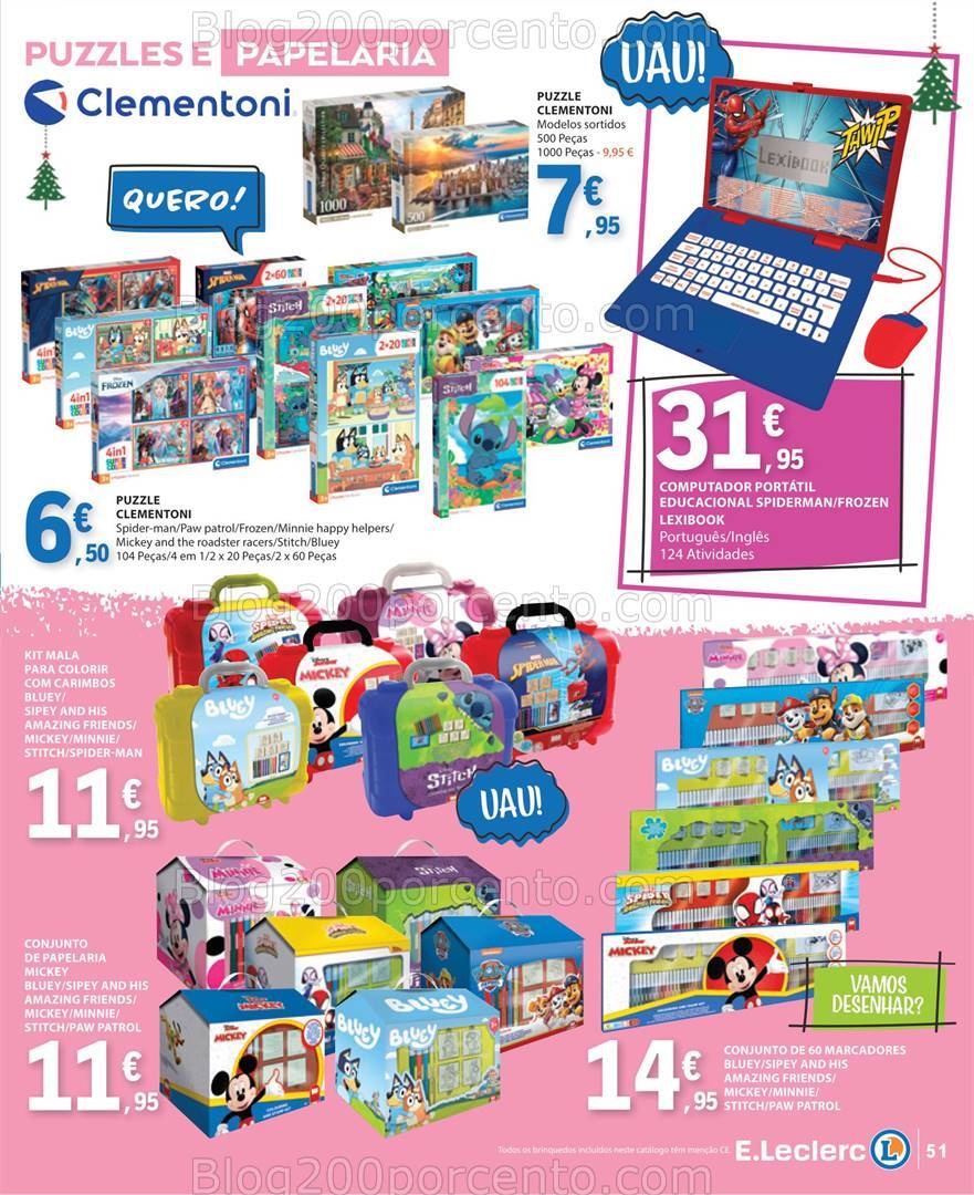 Antevisão Folheto E-LECLERC Brinquedos Natal - 12 novembro a 24 dezembro