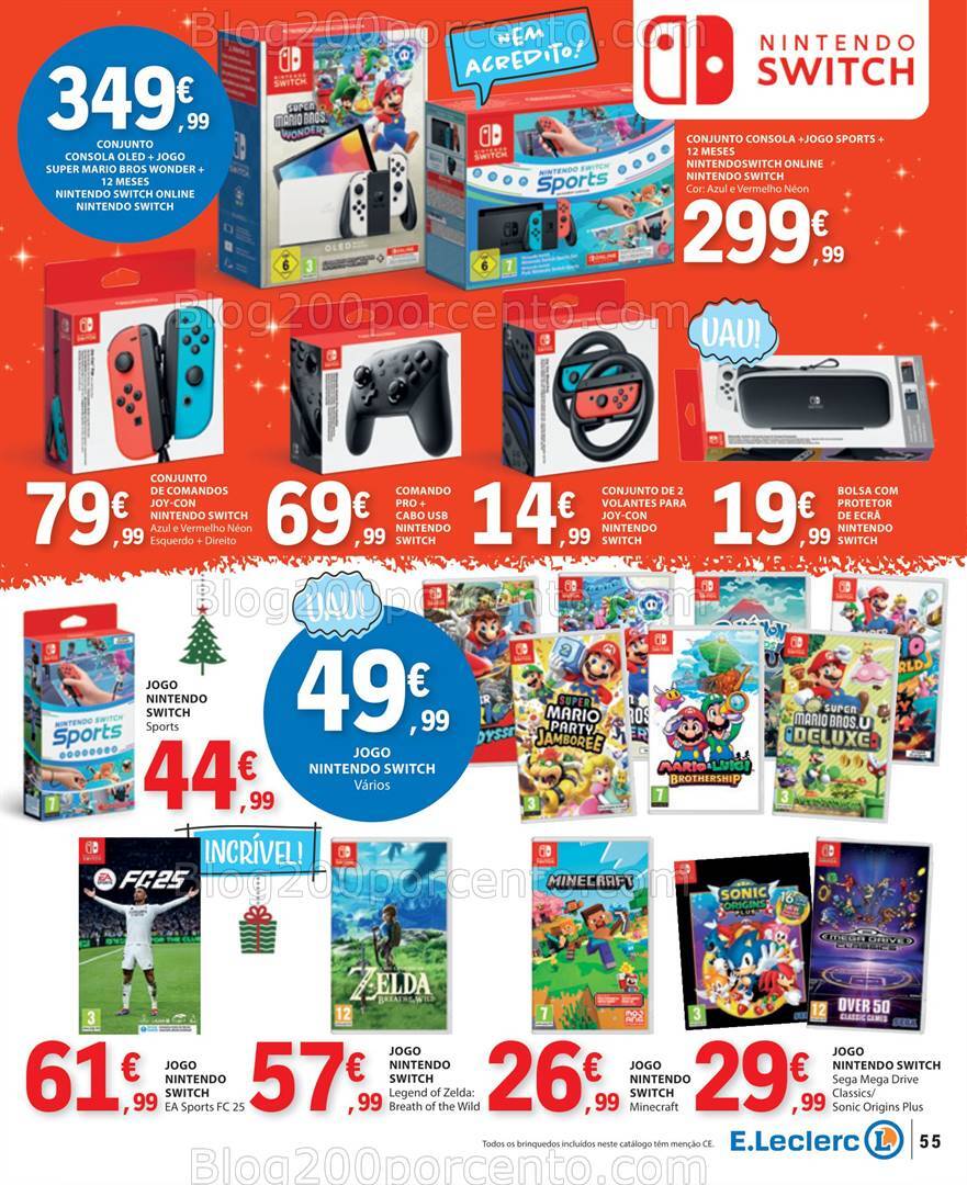Antevisão Folheto E-LECLERC Brinquedos Natal - 12 novembro a 24 dezembro