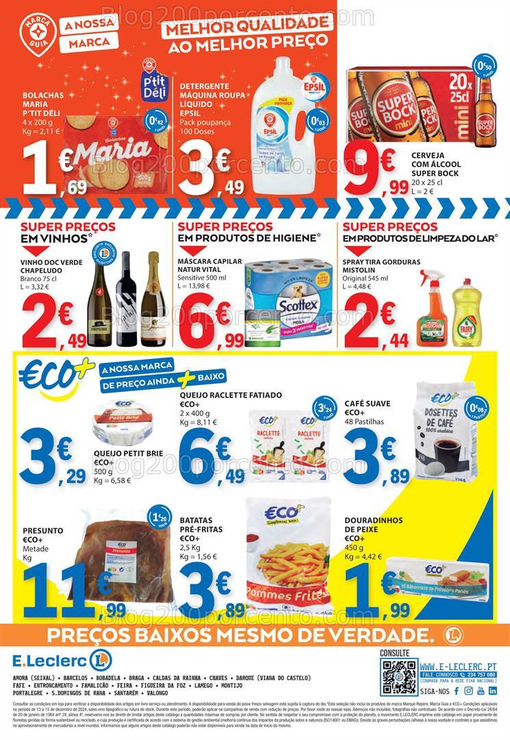 Antevisão Folheto E-LECLERC Promoções Fim de Semana - 13 a 15 dezembro