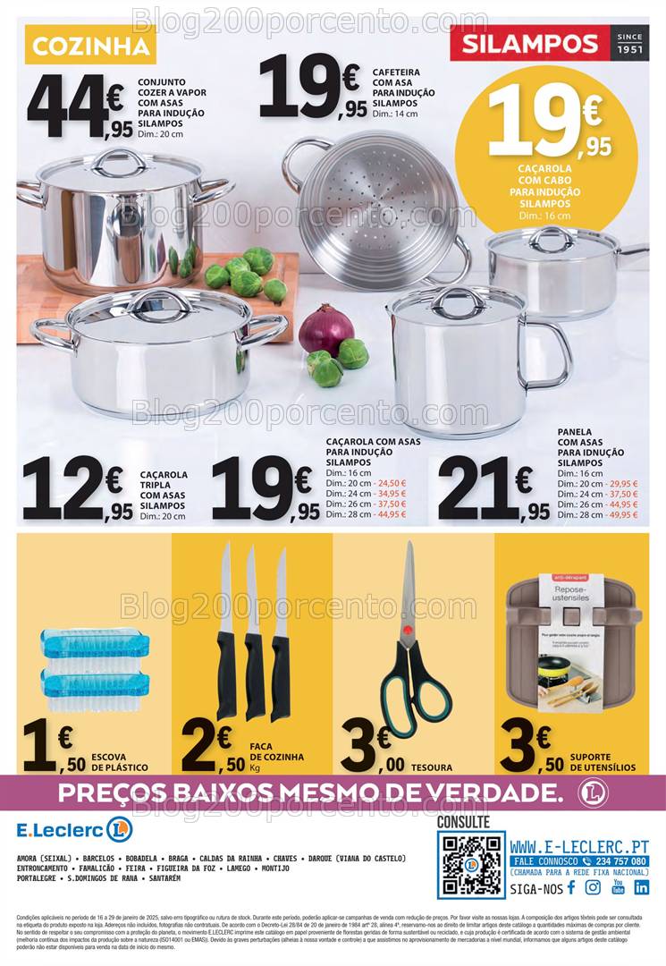 Antevisão Folheto E-LECLERC Bazar Promoções de 16 a 29 janeiro