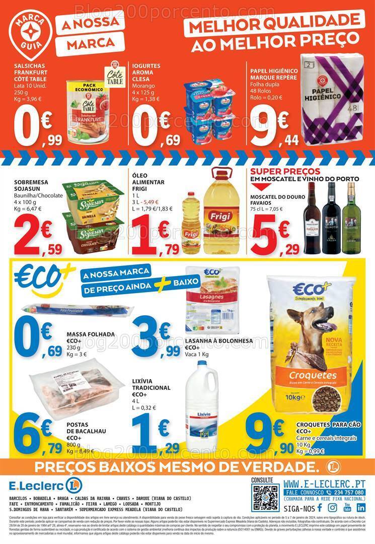 Antevisão Folheto E-LECLERC Promoções Fim de Semana - 5 a 7 janeiro