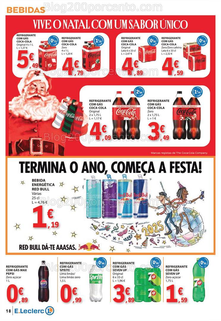 Antevisão Folheto E-LECLERC Natal Promoções de 19 a 24 dezembro