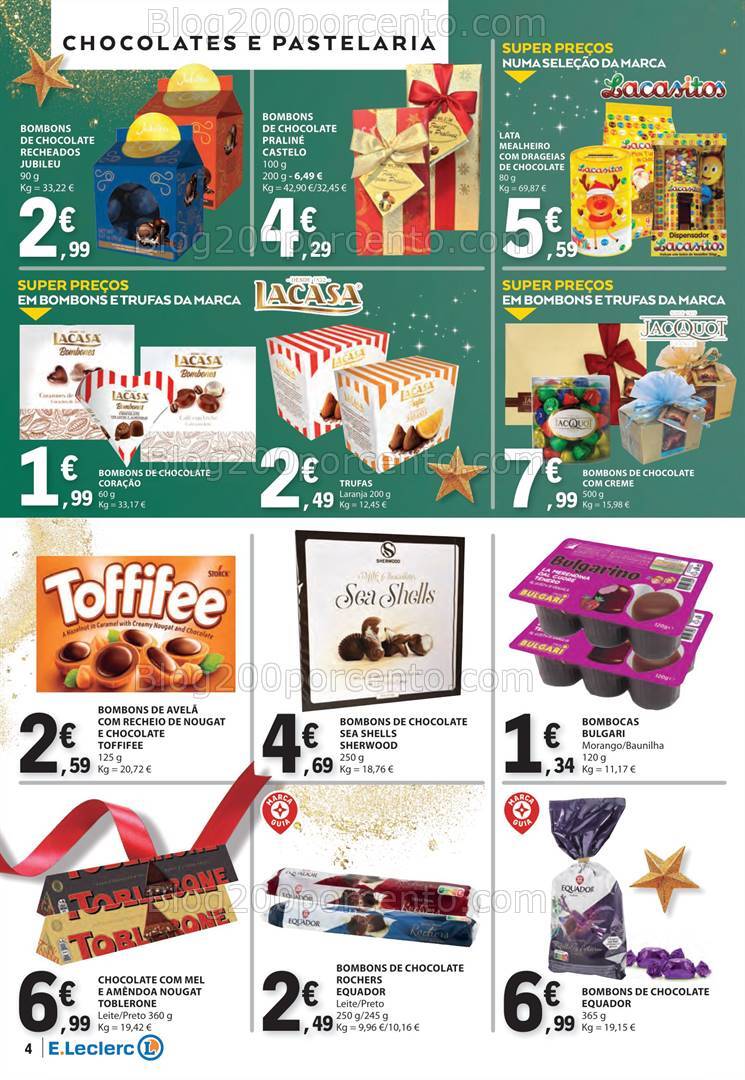 Antevisão Folheto E-LECLERC Natal Promoções de 3 a 15 dezembro