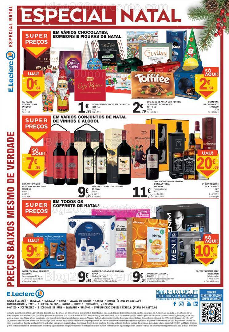 Antevisão Folheto E-LECLERC Natal e Ano Novo Promoções de 21 a 31 dezembro