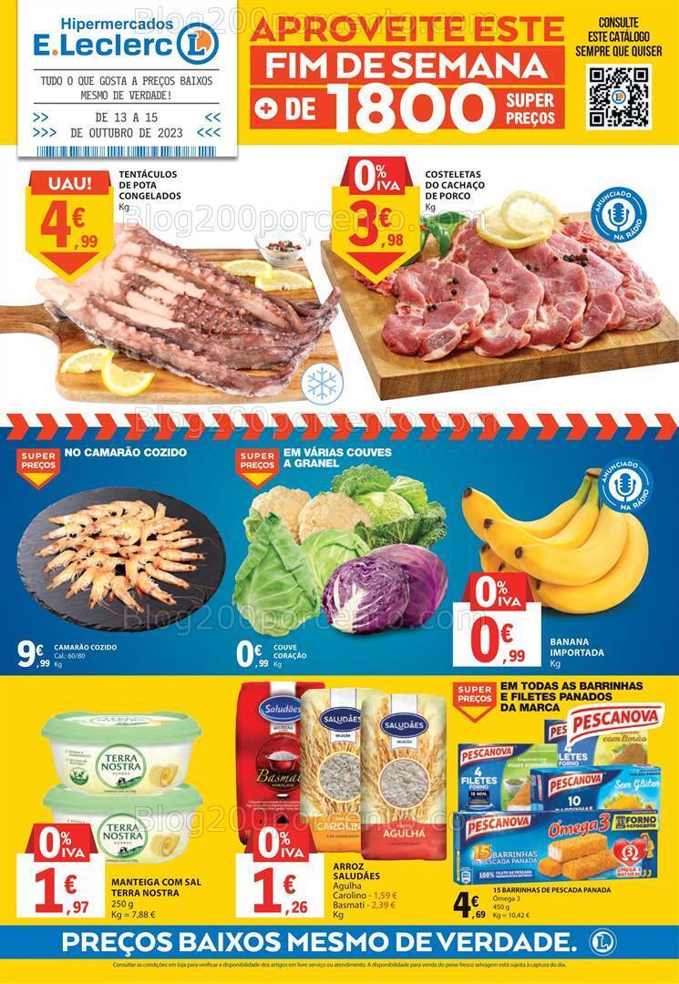Antevisão Folheto E-LECLERC Promoções Fim de Semana - 13 a 15 outubro