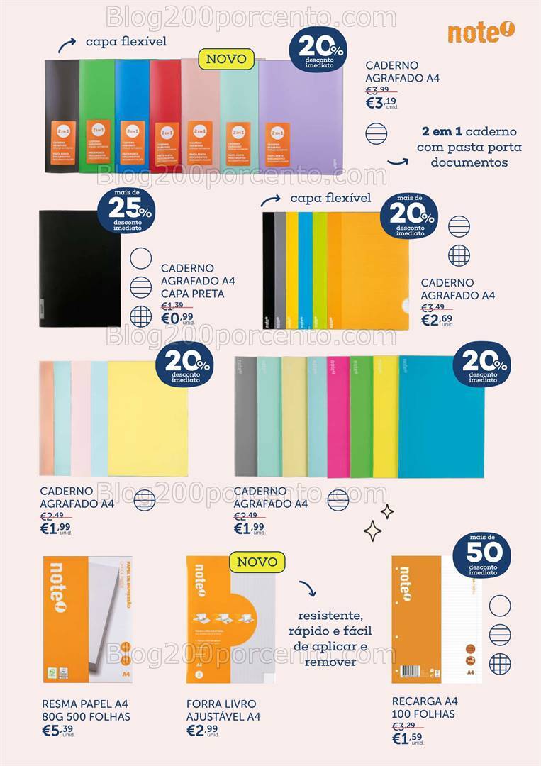 Antevisão Folheto NOTE Regresso às Aulas Promoções de 1 agosto a 23 setembro