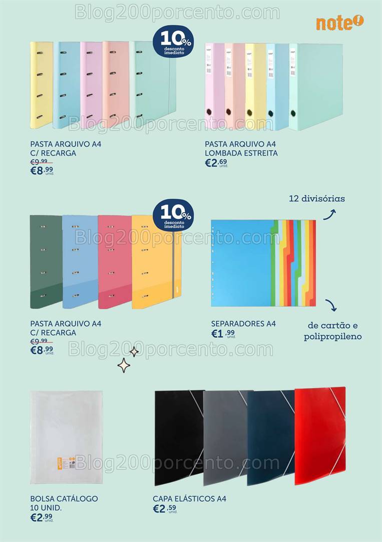 Antevisão Folheto NOTE Regresso às Aulas Promoções de 1 agosto a 23 setembro