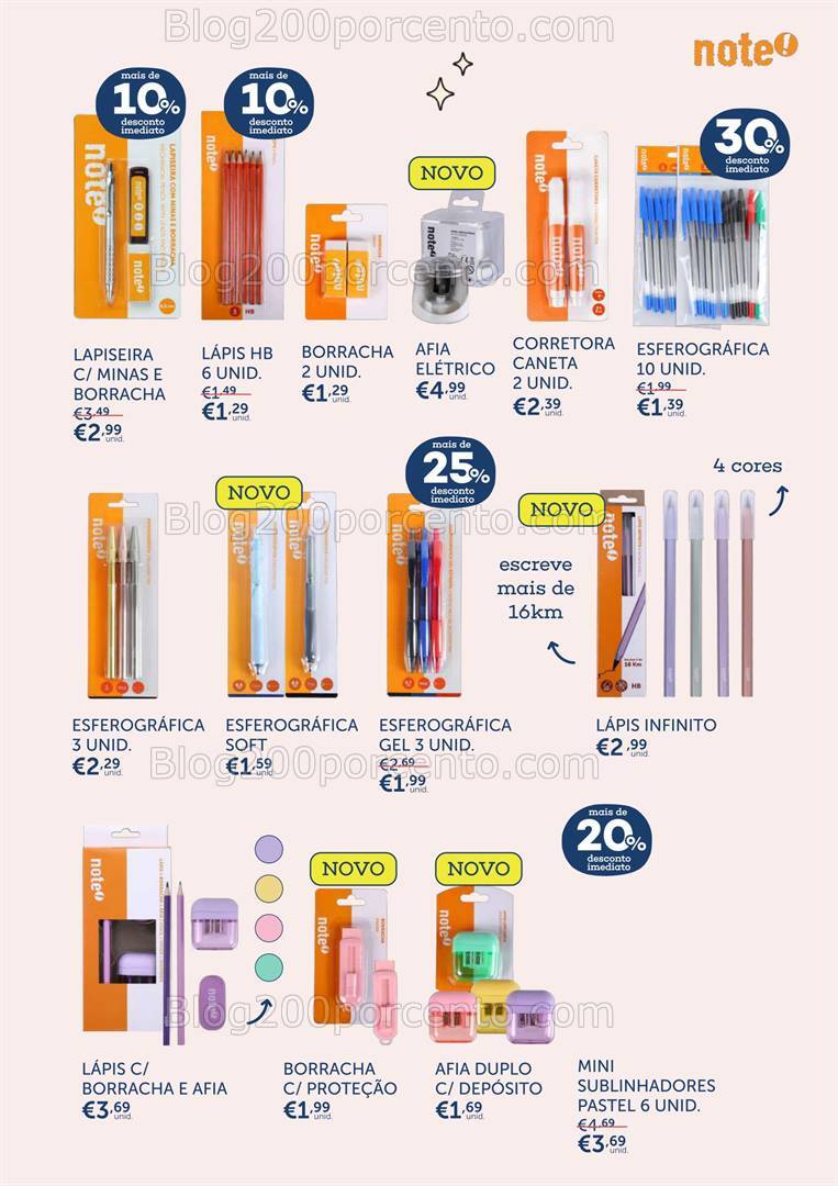 Antevisão Folheto NOTE Regresso às Aulas Promoções de 1 agosto a 23 setembro