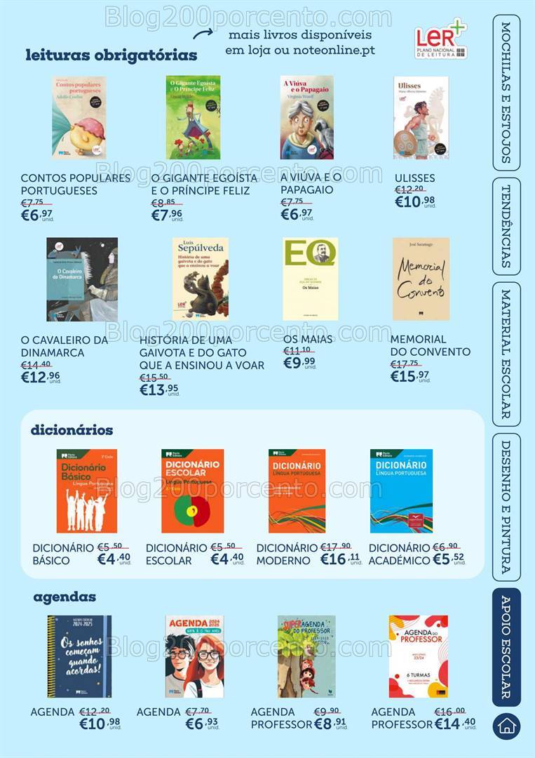 Antevisão Folheto NOTE Regresso às Aulas Promoções de 1 agosto a 23 setembro