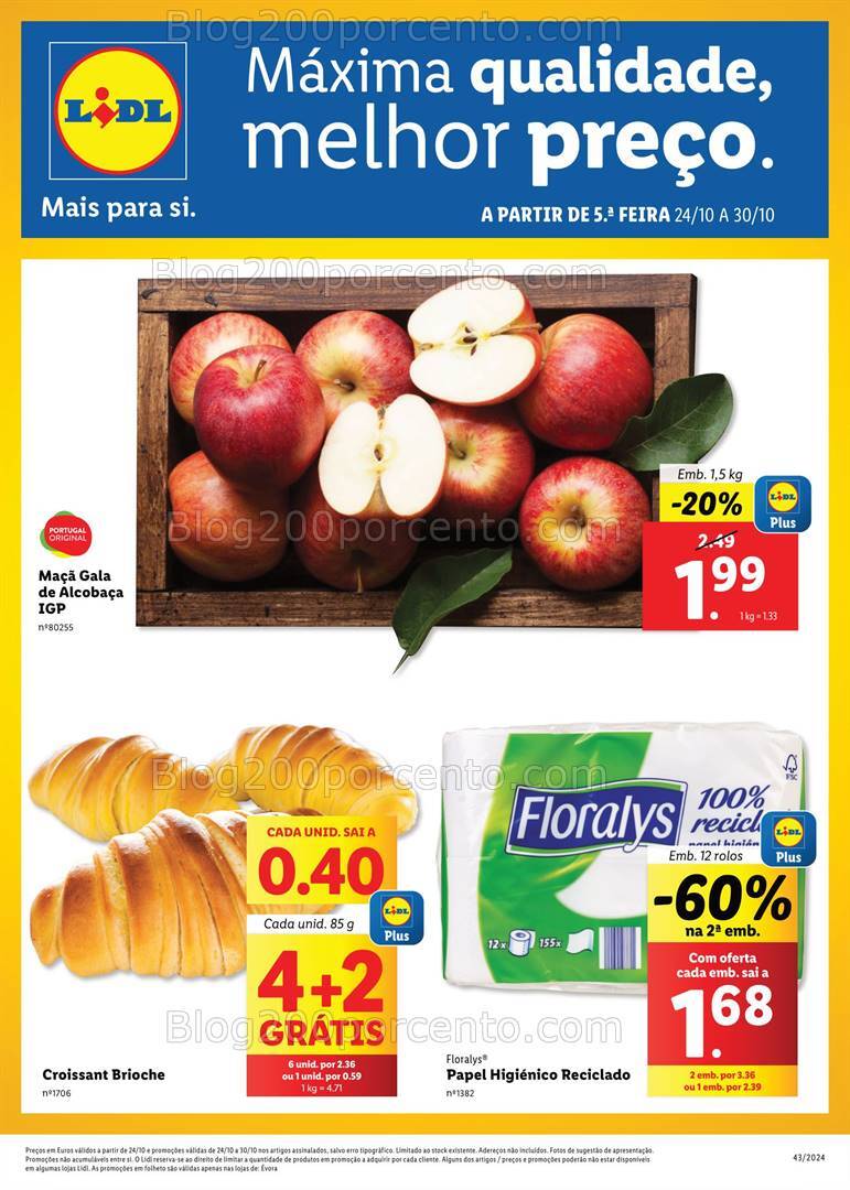 Antevisão Folheto LIDL Extra Évora Promoções 24 a 30 outubro