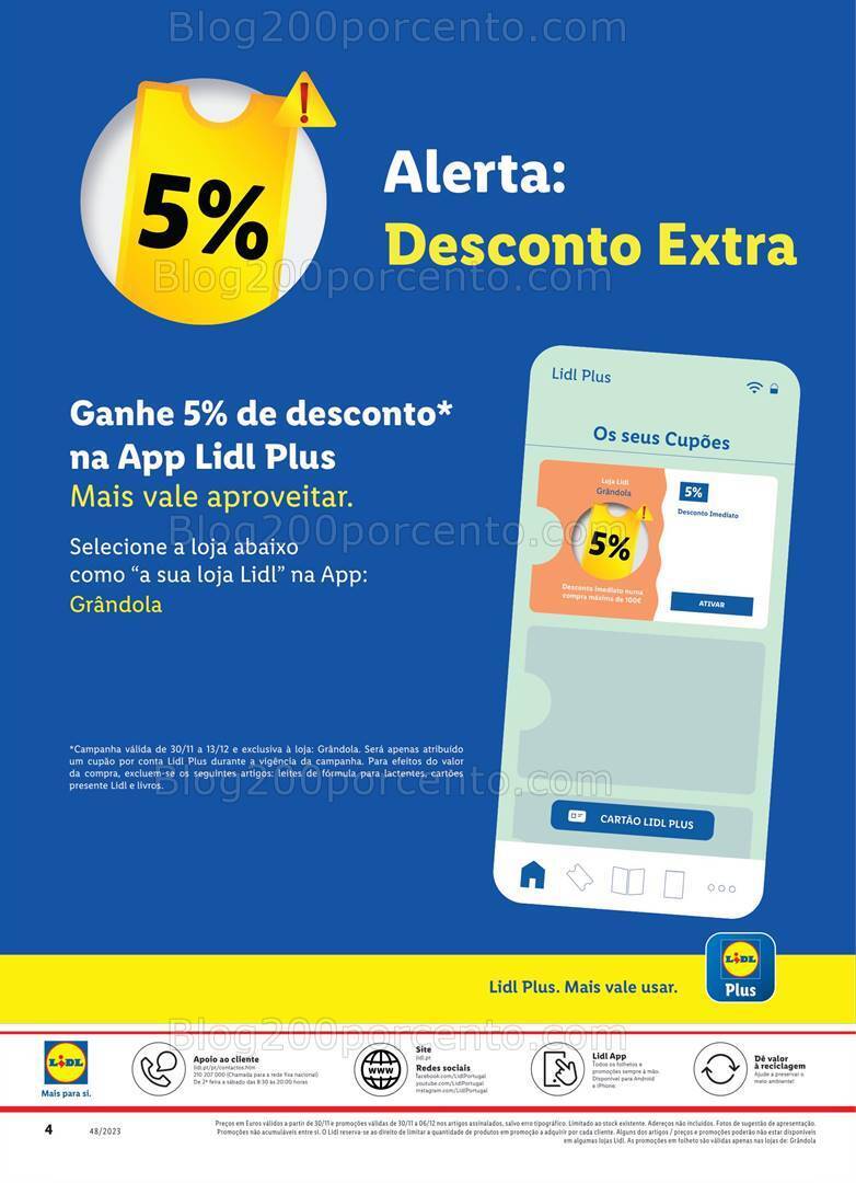 Antevisão Folheto LIDL Extra Promoções de 30 novembro a 6 dezembro